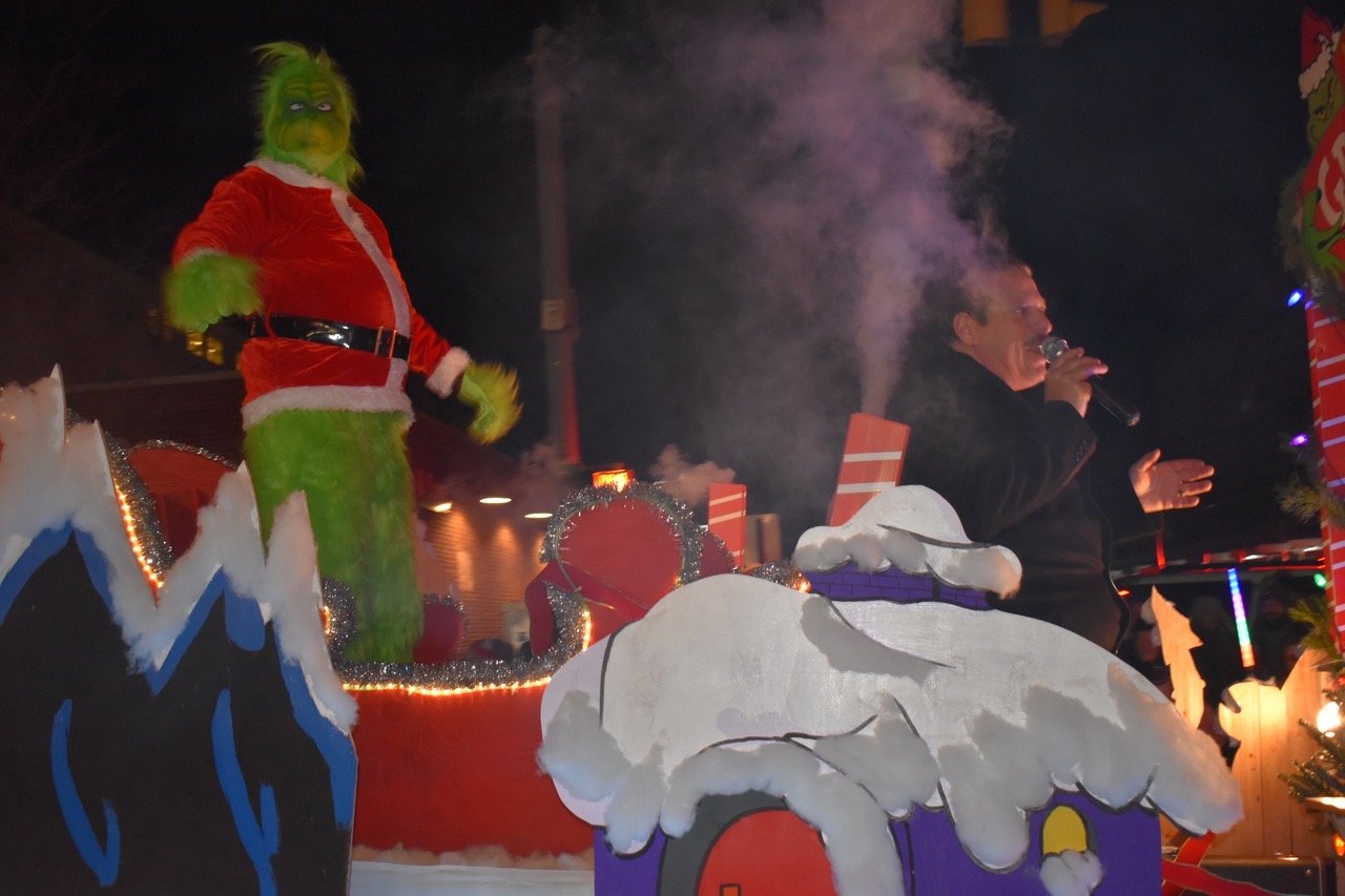 Blue Point FD's float included crooner Mike Shine and the Grinch.